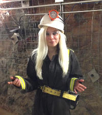Sally in the Homestake mine