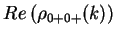 $\displaystyle Re\left(\rho_{0+0+}(k)\right)$