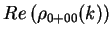 $\displaystyle Re\left(\rho_{0+00}(k)\right)$