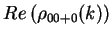 $\displaystyle Re\left(\rho_{00+0}(k)\right)$