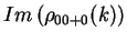 $\displaystyle Im\left(\rho_{00+0}(k)\right)$