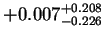 $\displaystyle +0.007^{+0.208}_{-0.226}$