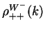 $\displaystyle \rho^{W^{-}}_{++}(k)$