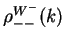 $\displaystyle \rho^{W^{-}}_{--}(k)$