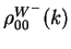 $\displaystyle \rho^{W^{-}}_{00}(k)$