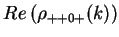 $\displaystyle Re\left(\rho_{++0+}(k)\right)$