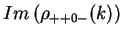 $\displaystyle Im\left(\rho_{++0-}(k)\right)$