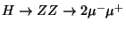$H\rightarrow ZZ\rightarrow2\mu^{-}\mu^{+}$